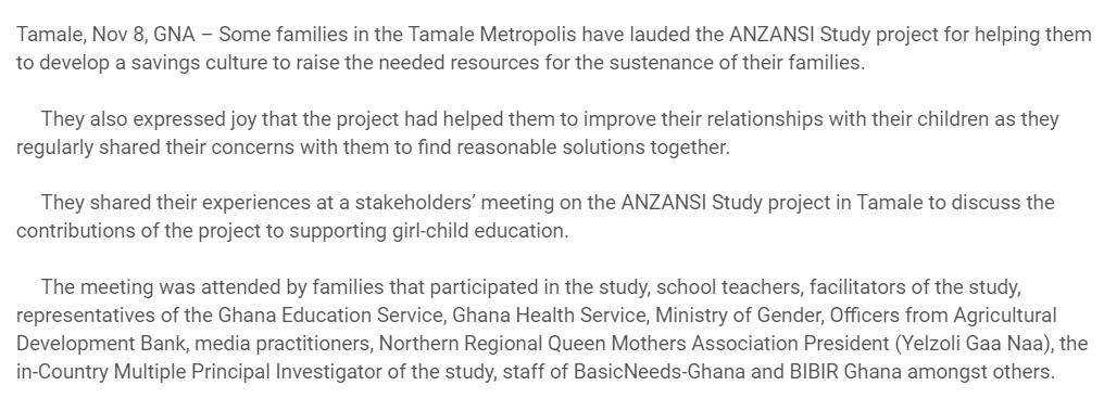 ANZANSI Project Lauded